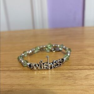 Green Beaded Alex And Ani 'Wishes' Bracelet